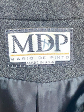 Load image into Gallery viewer, Mario De Pinto Pea Coat Womens Extra Large Gray Double Breasted Wool Nylon USA
