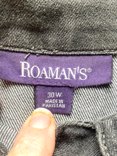Load image into Gallery viewer, Roaman's Jacket Womens 30W Charcoal Denim Button Up Jean Shacket Plus Ladies
