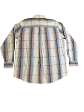 Load image into Gallery viewer, Enyce Clothing Co Shirt Adult 2XL White Black Blue Striped Button Up Casual Mens
