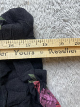 Load image into Gallery viewer, Torrid Skirt Womens 1 (35" Waist) Black AOP Flower Boho Faux Wrap Hi Low Rayon
