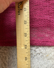 Load image into Gallery viewer, Bibi Sweater Womens Large Peach Wine Colorblock V-neck Open Knit Lightweight USA
