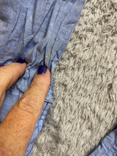 Load image into Gallery viewer, Vintage Chambray Shirt Womens 11 Blue Button Up Flap Pockets Patches 70s Ladies
