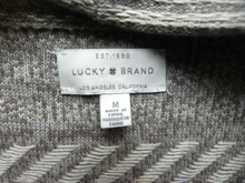 Load image into Gallery viewer, Lucky Brand Sweater Womens Medium Aztec Waterfall Cardigan Open Front Ladies
