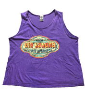 Load image into Gallery viewer, VTG Big Kahuna Shirt Adult 2XL XXL Purple Tank Wave Powered Surf Surfing 90s Men
