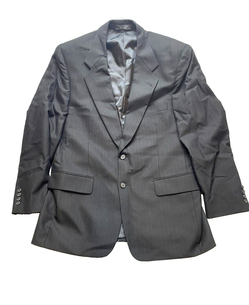 Jeffrey Banks Suit Coat Mens 42R Black 100% Wool Single Breasted Sport Blazer