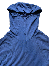 Load image into Gallery viewer, Prana Shirt Womens Medium Blue Funnel Hoodie Oversized Pockets Pullover Ladies
