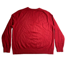 Load image into Gallery viewer, Land&#39;s End Sweater Adult Large Red 100% Cashmere Oversized Grandpa Outerwear Men
