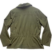 Load image into Gallery viewer, Zenergy By Chicos Shirt Womens Extra Large Army Green Long Sleeve Full Zip Lady
