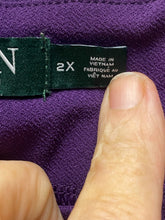 Load image into Gallery viewer, Lauren Ralph Laure Shirt Womens 2X Plum Keyhole Tunic Flare Sleeve Blouse Plus
