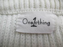 Load image into Gallery viewer, One1sthing Sweater Adult Extra Large White Rainbow Striped Pride Cable Knit Mens
