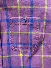 Load image into Gallery viewer, Duluth Trading Co Shirt Womens Small Dark Mauve Plaid Button Up Pockets Casual
