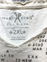 Load image into Gallery viewer, Marc Ecko Shirt Adult 2XL XXL Cut &amp; Sew Streetwear Skater AOP TEXT Spell Out Men
