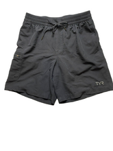 Load image into Gallery viewer, TYR Shorts Adult Medium (32x8.5) Black Perforated Workout Running Active Mens
