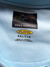 Load image into Gallery viewer, Greg Norman Shirt Adult 2XL XXL Light Blue Riyadh Saudi Arabia Golf Play Dry Men
