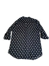 Load image into Gallery viewer, Kut From the Kloth Shirt Womens Small Black Polkadots Button Up Sheer Ladies
