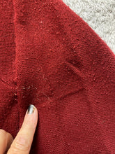 Load image into Gallery viewer, VTG IZOD Sweater Adult Extra Large Maroon Embroidered Logo Knitted Cardigan Mens
