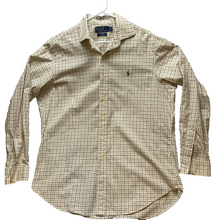 Load image into Gallery viewer, Ralph Lauren Shirt Adult Large Tan Button Up Regent Classic Fit Brown Pony Mens
