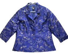 Load image into Gallery viewer, Carole Little Shirt Womens Extra Large Boho AOP Floral Silk Button Up Oversized
