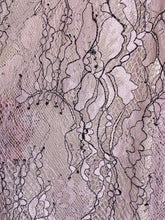 Load image into Gallery viewer, Avec Les Filles Dress Women 4 Small Pink Black Lace Lined Tiered Boho Maxi Nylon
