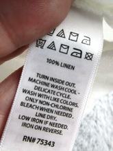 Load image into Gallery viewer, Cynthia Rowley Shirt Womens Small White 100% Linen Wrap Blouse Babydoll Ladies
