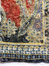 Load image into Gallery viewer, Chicos Jacket Womens 3 Large Lace Black Gold Hippie Peasant Boho Plus Ladies
