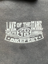 Load image into Gallery viewer, Lake of Ozarks Sweatshirt Adult Large Black Skull Bikefest Missouri Hoodie Mens
