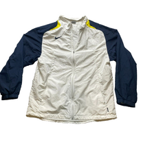 Load image into Gallery viewer, Nike Jacket Adult Extra Large White Navy Full Zip Clima Fit Windbreaker Mens
