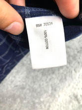 Load image into Gallery viewer, Orvis Shirt Adult Large Navy Blue Windowpane Button Up Casual Pocket Mens
