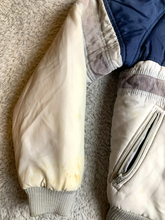 Load image into Gallery viewer, VTG Current Seen Jacket Adult Small Blue Ivory Zip Up Snap Ski Snow Coat Mens
