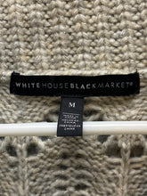 Load image into Gallery viewer, White House Black Market Sweater Womens Medium Gray Silver Knit Cowl Neck Boho
