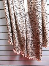 Load image into Gallery viewer, America &amp; Beyond Cover Up Womens Medium Peach Leopard Print Kaftan Swimwear A&amp;B
