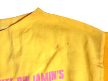Load image into Gallery viewer, VTG White Benjamin's Shirt Womens 2XL XXL Yellow AOP Cassie Dog Pullover 80s

