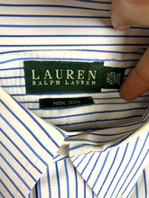 Load image into Gallery viewer, Lauren Ralph Lauren Shirt Adult 15.5 32/33 White Striped Button Up Dress Mens
