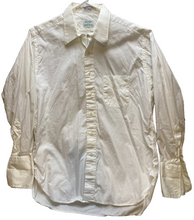 Load image into Gallery viewer, Gitman Bros Shirt Adult 16/33 Ivory Button French Cuffs Pinpoint Oxford Mens
