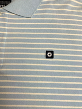 Load image into Gallery viewer, SouthPole Shirt Adult Large Blue White Stripe Preppy Streetwear Golf Polo Mens
