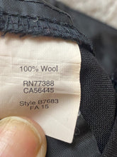 Load image into Gallery viewer, J Crew Pants Womens 4 (32x27) Black Flat Front Wool Trousers Straight Leg Dress
