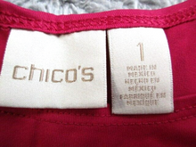 Load image into Gallery viewer, Chicos Shirt Womens 1 Small Tank Sleeveless Blouse Nylon Spandex Pullover Ladies
