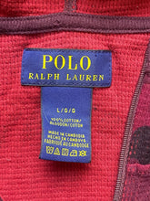 Load image into Gallery viewer, POLO Ralph Lauren Shirt Adult Large Red Camo 1/4 Zip Thermal Hoodie Pullover Men

