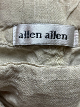 Load image into Gallery viewer, Allen Allen Pants Womens 33x30 Taupe Linen Wide Leg Drawstring Elastic Waist
