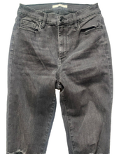Load image into Gallery viewer, Pacsun Jeans Womens 26x27 Black Denim Destroyed Raw Hem Rayon Spandex Grunge
