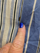 Load image into Gallery viewer, Limited Shirt Womens Large Light Blue Striped Silk Button Up Embroidered Casual
