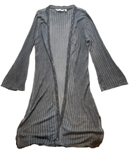 Load image into Gallery viewer, Soft Surroundings Sweater Womens Small Gray Rayon Open Front Tunic Cardigan Lady
