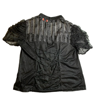 Load image into Gallery viewer, Scarlett Dakness Shirt Womens 2XL Black Sheer Lace Trim Renaissance Goth Nylon
