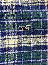 Load image into Gallery viewer, Vineyard Vines Shirt Youth Large Green Blue Whale Flannel Button Up Casual Boys
