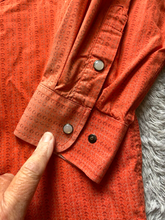 Load image into Gallery viewer, Panhandle Shirt Adult Large Coral Western Style Pearl Snaps Cuffs Contrast Mens
