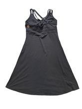 Load image into Gallery viewer, Sierra Designs Dress Womens Small Black Cross Strap Tank A-Line Polar Bear USA
