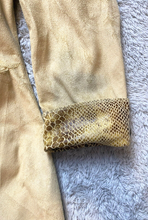 Load image into Gallery viewer, Rachel Zoe Jacket Womens Small Tan Brown Snake Skin Tunic Coat Career Blazer
