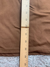 Load image into Gallery viewer, Yelete Dress Womens 2XL XXL Brown Solid Spandex Stretch Midi Lagenlook Ladies
