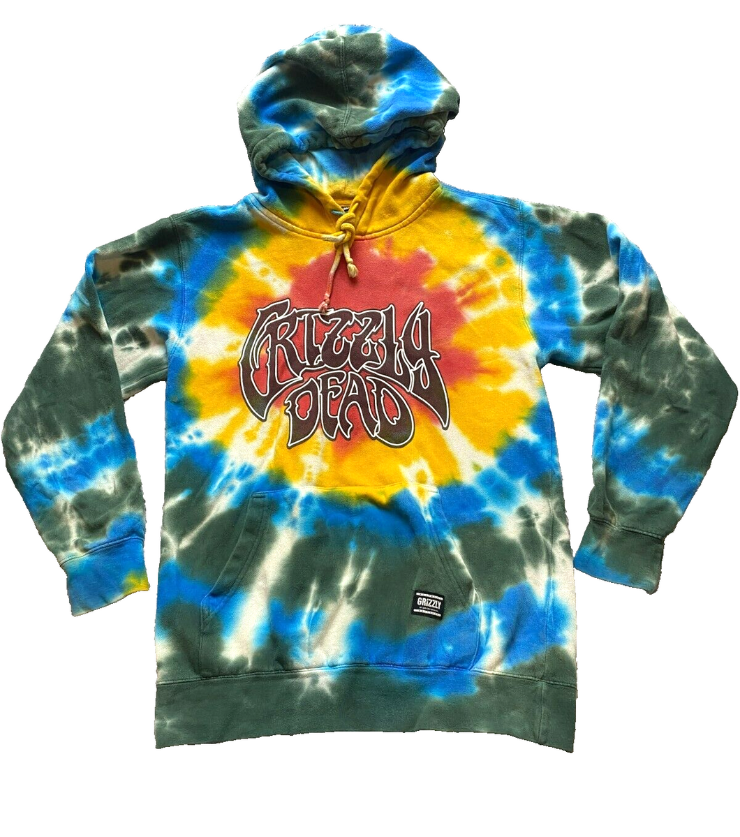 Grateful Dead x Grizzly Griptape Sweatshirt Adult Medium Tie Dye Hoodie Mens