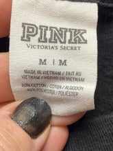 Load image into Gallery viewer, PINK Victoria’s Secret Shirt Womens Medium Black Oversized Cut Out Open Back
